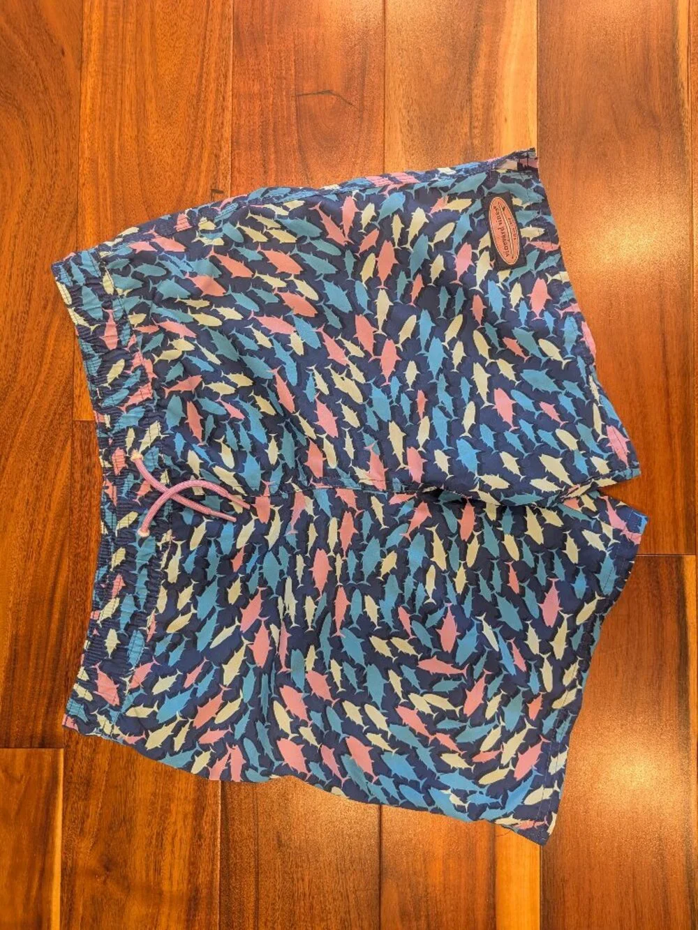 Boys Vineyard Vines Bathing Suit - Blue Fish - Size M